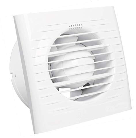 Bricoloco Extractor de baño o cocina Optima 15x15 cm 14 W tipo 100 mm. Renovador de aire de baños. Elimina condensación de vapor y renueva el aire|Capacidad extracción 97 m3/h 35 db