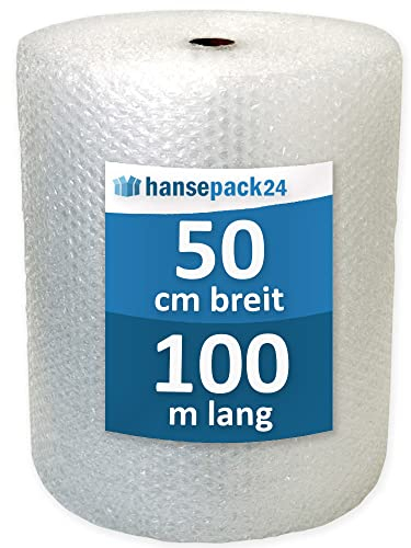 Luftpolsterfolie Blasenfolie Noppenfolie Knallfolie 45 my 50cm x 100m | Hansepack24