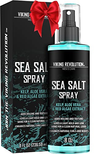 Viking Revolution - Sea Salt Spray for Hair Men - 260 ml - Hair Texturizing Spray with Kelp, Aloe Vera & Red Algae Extract - Surf Spray - Volume & Texture - Gifts For Men