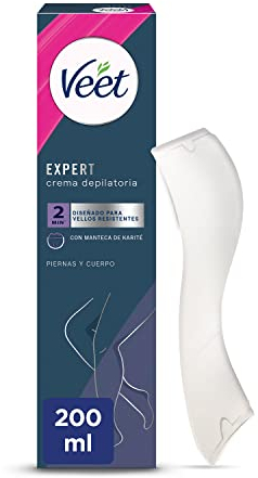 Veet Expert Crema Depilatoria Mujer para Cuerpo y Piernas, con Mateca de Karité, 200 ml