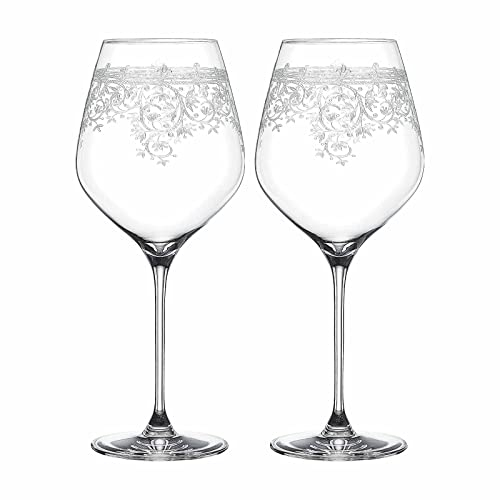 Spiegelau Arabesque 4192260 - Set di 2 bicchieri da vino, in cristallo, 840 ml, colore: Borgogna