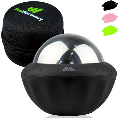 Palla Massaggio Muscolare con Gel Caldo e Freddo Sfera Metallo 8cm Ø - Rullo per Massaggio Manuale per Crioterapia e Anticellulite - Roller Massaggiatore per Fascite Plantare, Schiena e Piedi