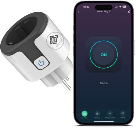 Best Connecte Prise Connectée - Smart Plug Connecté Wifi - Contrôle & Mesure de la Consommation d'Énergie - Accessoire Maison Compatible avec Google Home et Alexa - Prise Programmable 20A Intelligente