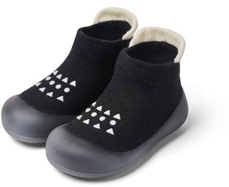 Bearbay Baby Walking Sock Shoes Infant Non-Slip Breathable Slippers with Soft Rubber Sole Baby Boys Girls Sneakers,22/23