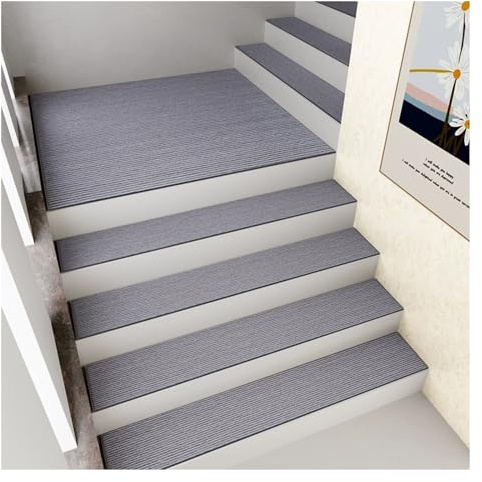 Tappetini per Scale Interne Esterne Copri Scalini Antiscivolo,Tappeti Gradini per Scale in Legno,Tappetini Pedate di Scala Lavabile,Tappeti Moquette Scale Impermeabili,Coprigradini Sicurezza 20x76cm (