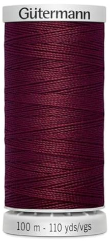 Gütermann Garn M782 Extra Stark Nähgarn Polyester 100m Nähmaschinengarn für alle stark beanspruchten Nähte (369 weinrot)