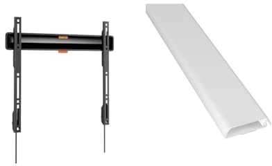 Vogel's Comfort TVM 3405 Flache TV-Wandhalterung für 32-77 Zoll Fernseher & D-Line TV Kabelkanal, Fernsehkabel-Organiser