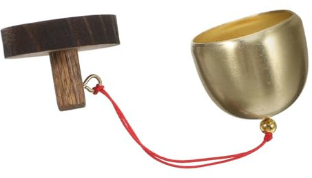 HOMOCONO Wood Door Bell Antique Shopkeeper Doorbell Wind Chime Hanging Decor for Home Office Front Door Crafted Bell