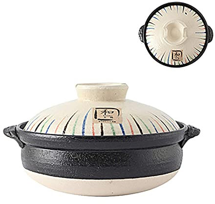 Pfannen Keramik-Steakpfanne, Ramen-Nudeltöpfe, japanischer Donabe-Tontopf, vorgewürzter Keramik-Steingut-Hot Pot, Gumbo-Suppentopf, Eintopf, 800 ml