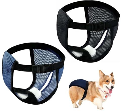 2er Pack Hunde Läufigkeit Unterhose Hunde Windeln Hündinnen Läufigkeitshose Waschbare Schutzhöschen Wiederverwendbare Hundewindeln Hundehose für Hündinnen Waschbare Schutzhose