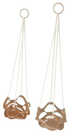 OFFSCH 2 Stücke Hängen Blumentopf Für Indoor Pflanzen Rustikalen Stil Hängen Lagerung Korb Balkon Ornament Pflanze Display Rack