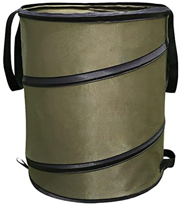 Garden Waste Bag, 37.8L Garden PopUp Tidy Bag Reusable Sacks, Collapsible Waste Bags Heavy Duty with Handles&Release Buckle, Foldable Camping Recycling Bags for Leaf Debris Outdoor