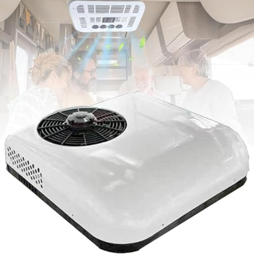WJQZJDAMAI Aire Acondicionado De Corriente Continua De 12v / 24v,Compresor RefrigeracióN,para MonovolúMenes, Camionetas, Autocaravanas, Camiones, VehíCulos AgríColas, Excavadoras