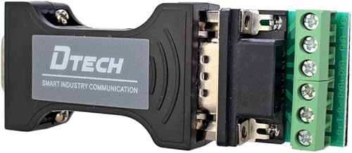DTECH RS232 to RS485 RS422 Serial Communication Data Converter Adapter | Compatible with RS232C,RS485,RS422 TIA/EIA standard supports baud rates up to 115.2 Kbps; Automatic sense serial signal rate