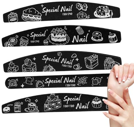 Limes à ongles et polisseur, lime à ongles avec motifs pour enfants, bloc de polissage brillant – Double face pour la mise en forme, le soin quotidien à la maison, le salon, les voyages, les ongles