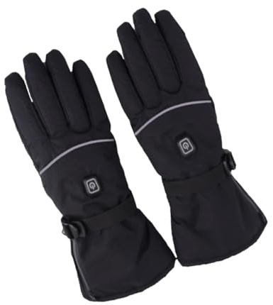 Milisten Beheizbare Winterhandschuhe Elektrisch mit Temperaturstufen Wiederaufladbare Skihandschuhe ohne Akku wasserdichte Thermohandschuhe für Motorrad Outdoor Fahrrad Herren Damen