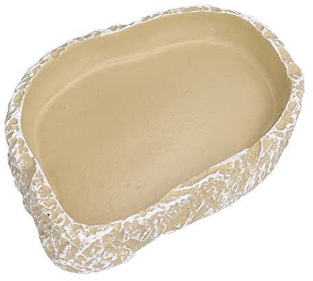 Haofy Bol de Nourriture pour Reptiles, Plat d'alimentation en Résine pour Tortues, Lézards et Grenouilles, Facile à Nettoyer avec Un Design Stable, Accessoire d'aquarium pour Petits Animaux de