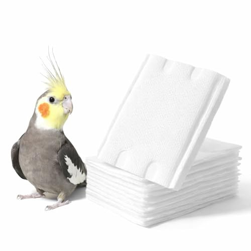 Disposable Bird Diaper Pads, Absorbent Liners for Bird Flight Suits & Carriers, Breathable Leak-Resistant Inserts for Daily Care & Travel(100tabletsperpack)