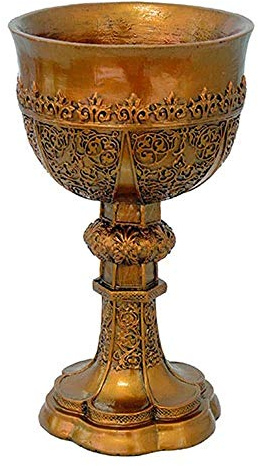 Pacific Giftware Medieval Times King Arthur's Golden Chalice Decorative Scupture 9 Inch Tall