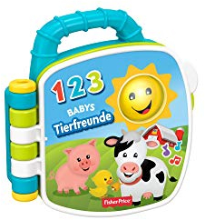 Fisher-Price Musikalisches Tierfreunde-Liederbuch | Babyspielzeug ab 6 Monate, 1 Jahr für Mädchen & Jungen | Baby-Spielzeug | Musikbuch mit Geräuschen & Lichteffekten | Lernspielzeug (Deutsch), GFP29