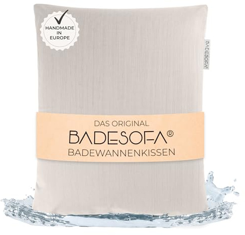 BADESOFA® Coussin de Bain S | Qualité Supérieure | Confortable | Séchage Rapide | Fabriqué en UE | Lavable | Coussin de Piscine en Nacre | Convient à Toutes Les Baignoires