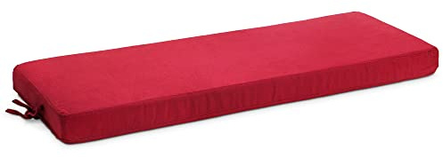 STERLING Bench Cushions for Indoor Furniture, 34 x 12.5 Inch Window Bench Cushion, Piano Bench Cushion for Bedroom, Living Room and Dining Room, Red