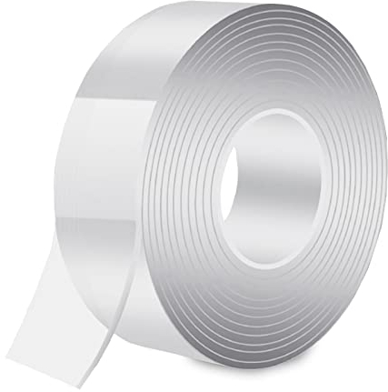 Gvolatee 5M Nastro Biadesivo Extra Forte Trasparente, Adesivo Rimovibile Lavabile Antiscivolo, Nano Tape Riutilizzabile Non Lascia Tracce per Moquette, Foto Muro Senza Foratura, Auto