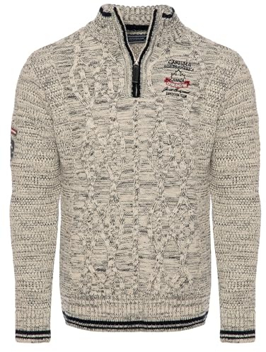 Carisma Strickpullover für Herren ? Herren Troyer mit Stickerei ? Angenehmer Regular Fit Pullover für Büro und Freizeit 7804