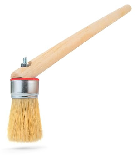 HASKYY Spazzola per Montaggio Pneumatici Spazzola per Montaggio Pneumatici con Pasta di Montaggio Lunga 40 cm Spazzola per Montaggio con Manico in Legno