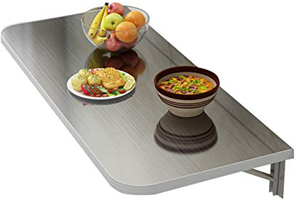Klappbarer Wandtisch, Multifunktionaler Unsichtbarer Esstisch, Beistelltisch Mit Doppelter Stütze, Einfaches Küchenregal, Umwandelbarer Schreibtisch, Büro-Arbeitstisch (40 X 80 Cm (16 X 31 Zoll))