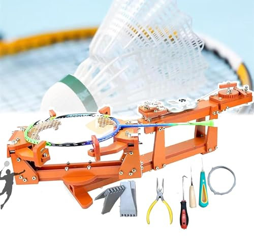 LNNLOO Besaitungsmaschine, Persönliche Besaitungswerkzeuge Mit Winde, 6-Punkt-Feststellung/Kraft Über 60 Pfund, Mit Werkzeugen/Zubehör, Für Badmintonschläger, Schläger,A