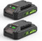 LabTEC 2 Packs GW2430 Akku für Greenworks 24V, 2000mAh Ersatz für Greenworks 24V(Nicht für 48V) 29842 29852 29322 29862 2938202 26111700 CAM803 Akku-Elektrowerkzeug mit Kontrollleuchte