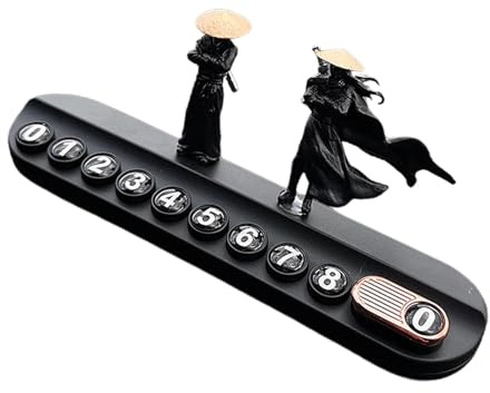 Placa de matrícula de Aparcamiento, Placa de matrícula de Tarjeta de Aparcamiento para Coche, Tarjeta de Aparcamiento Temporal de espadachín para Coche, aromaterapia Oculta, Placa Negra con