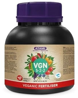 Atami - VGN 5-2-2 500 ml - Veganer Dünger für die Wachstumsphase - Für alle Pflanzenarten - Natürlicher, ökologischer und organischer Dünger reich an Stickstoff