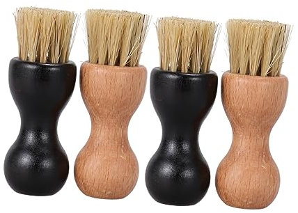Healeved 4stücke Schuhreinigungsbürste Mit Naturborsten Und Holzgriff Zum Polieren Und Entfernen Von Schmutz Für Lederschuhe Und Stiefel Vielseitig Und Langlebig Für Schuhpflege Zu Hause Od