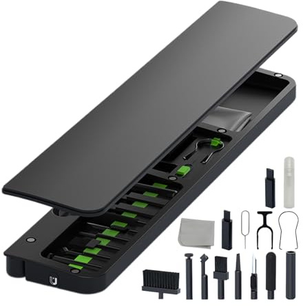 Limpiador De Teclado De Ordenador | Soporte Ergonómico para Muñecas | Kit de Limpieza para Dispositivos Electrónicos, Computadoras, Puertos de Carga, Auriculares y Lentes