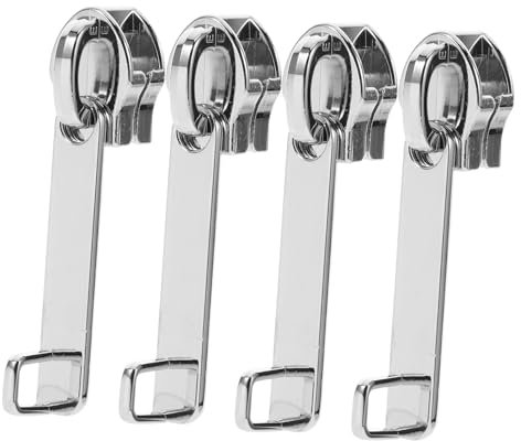 KOCKSHION 4pezzi Tiralampo Cerniera Doppio in Nylon Argento Lucido Riparazione Cerniere Valigie Resistente e Facile Da Installare Per Sostituzione Rapida