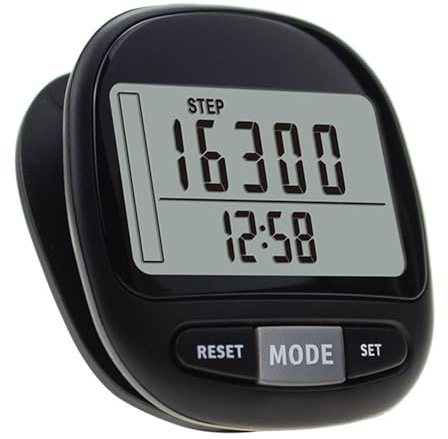 Xanorrg Podomètre Numérique avec Écran LCD Compteur De Pas Marche Multifonction Clip Ceinture Équipement Fitness Trackers Compteur Numérique