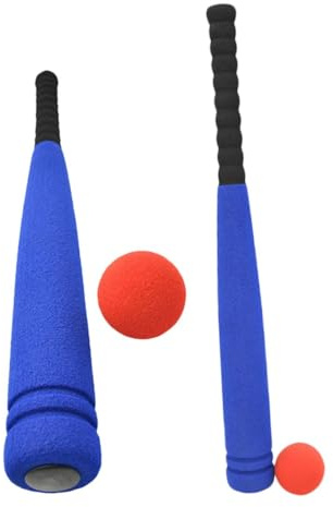 ibasenice 2 Pezzi Bastoni da Baseball in Spugna per Gioco Sportivo Esterno Unisex con Palline Colorate Casual Migliora Coordinazione Mano-occhio e Abilità Motorie Colore