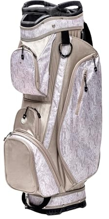 Glove It Damen Golf Cart Bag Leicht, Ergonomisches Design, 15-Fach Teiler, 9 Taschen, Integriertes Putterwell, Gepolsterter Gurt, Strapazierfähiges Gewebe - Desert Snake - 6 lbs, 36x25x15 cm Format