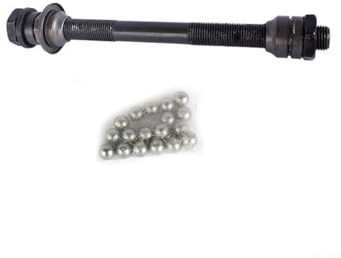 Eawfgtuw For Replacement Hollow Rear Axle for NOVATEC Ball Bearing 135mm Wide Hub, Compatible with Mountain For Bike Frames, Steel Construction, Includes Balls (Kit(kit1)
