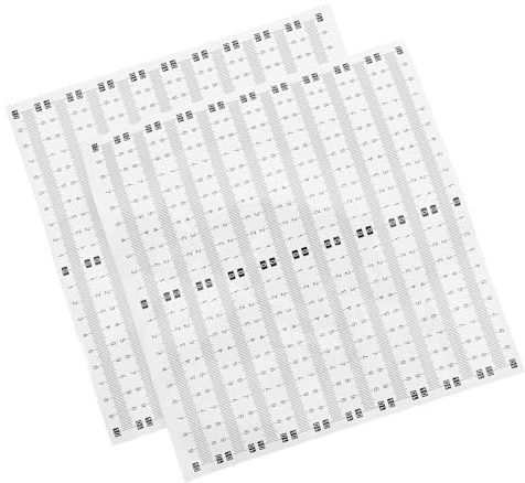 TOPPERFUN 40pcs Self-Adhesive Metric Ruler Stickers 10-0-10cm Scale Tape Measure with Black Graduation on White Background for Workbench Height Marking and Crafting