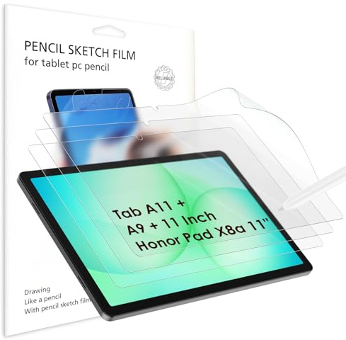 Bighan 3 Pack Paper Screen Protector Compatible with Samsung Galaxy Tab A11+/Galaxy A9+/Honor Pad X8a 11, Matte PET Like Paper Film for Drawing, Writing, Anti-Glare, Anti-Fingerprint