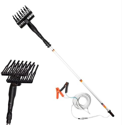 GENERICO - Abbacchiatore Scuotitore Elettrico Per Olive Professionale 400W | Scuotiolive a Batteria 12V con Asta Telescopica in Alluminio | Raccogli Olive Potente, Leggero e Facile da Usare