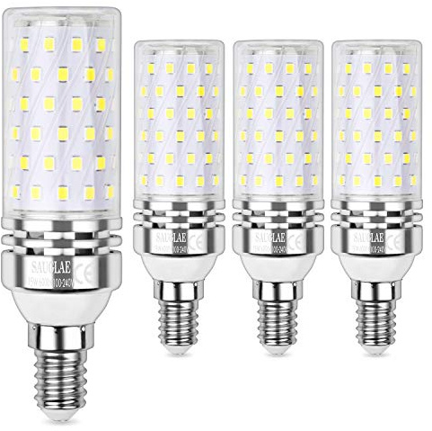 SAUGLAE E14 Lampadina di Mais LED 15W, Bianca Fredda 6000K, Equivalente a Lampadine a Incandescenza 120W, 1700 Lumen, Lampadine a LED a Piccola Vite Edison, 4-Pack