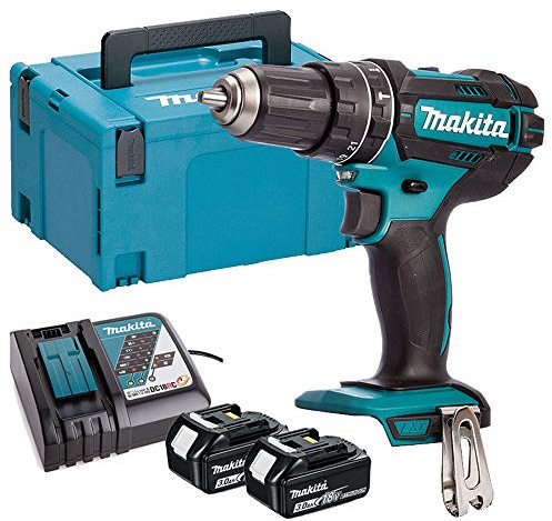 Makita DHP482Z LXT 18V Cordless Combi Drill with 2 x 3Ah BL1830 + DC18RC + Case