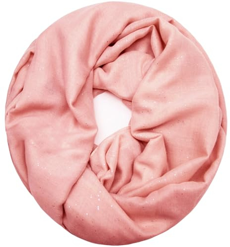 Gloop Damen Loop Schal Schlauchschal, Tuch, leichter Langschal Schlauchschal 01122-01123-P, 01123a5 Rosa, Einheitsgröße