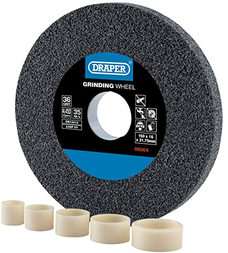 Draper Mola da banco in ossido di alluminio 99564 36G (150 mm x 16 mm)
