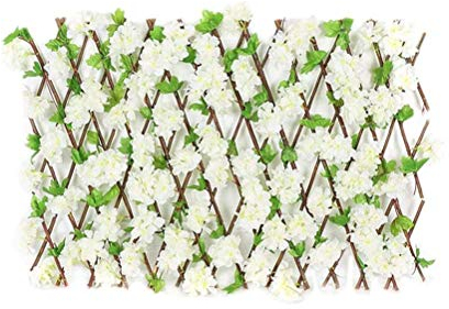 Seto artificial, valla de privacidad de hiedra artificial, protección visual de jardín, hojas de plantas enredaderas, material de hoja de plástico de madera maciza, jardín, terraza, patio trasero