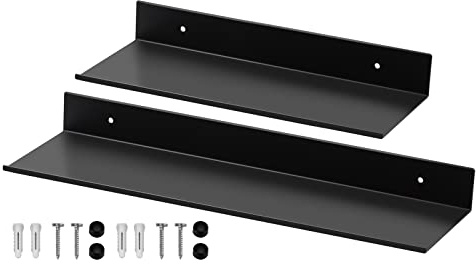 Xiumeso 2 Stück Duschablage Ohne Bohren, Duschkorb Badezimmer Regal, Duschregal aus Metall, Badablage für Badezimmer, Schlafzimmer, Küche, Matt Schwarz, Länge 30/40cm, mit Schraubenzubehör